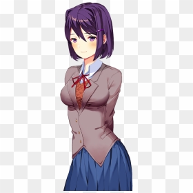 Doki Doki Literature Club Yuri, HD Png Download - short hair png