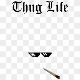 Thug Transparent Template - Old English, HD Png Download - thug life text png