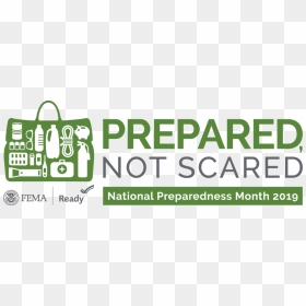 National Preparedness Month Logo Showing An Emergency - September Is Emergency Preparedness Month 2019, HD Png Download - scared png