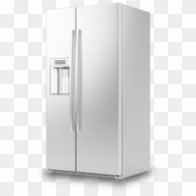 Stainless Steel Ge Refrigerator - Cabinetry, HD Png Download - refrigerator png