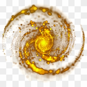Art Effects Swirl Glitter Gold Stickers - Gold Light Png, Transparent Png - halo.png