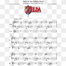 Time Of The Falling Rain - Link To The Past Fortune Teller Piano Sheet Music, HD Png Download - falling rain png