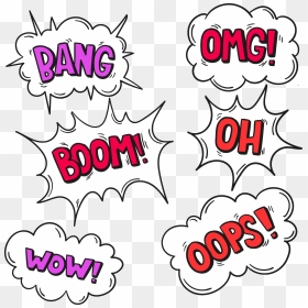#bang #pow #omg #oops #oh #boom #wow #text #popart - Wow Omg Pow, HD Png Download - omg png