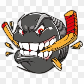 Angry Hockey Puck Clipart , Png Download - Cartoon Hockey Puck, Transparent Png - hockey puck png