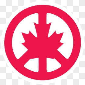 Canada Flag Peace Symbol 2 Scallywag Peacesymbol - Canada Peace Logo, HD Png Download - peace symbol png