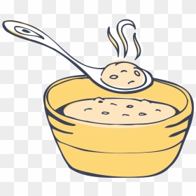 Bowl Of Porridge Clipart, HD Png Download - oatmeal png