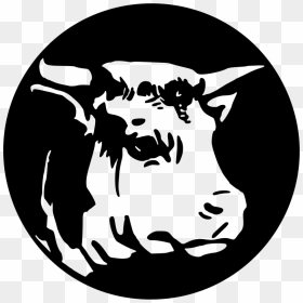 Cow Head - Cow Head In Circle, HD Png Download - cow head png