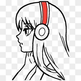 Anime Girl Base With Hair , Png Download - Girl And Boy Drawing