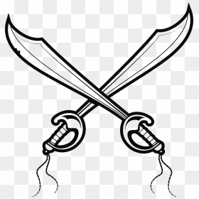 Pirate Sword Png Download - Drawing Of A Pirate Sword, Transparent Png - sword png black