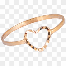 Heart Ring Png Transparent Image - Gold Heart Ring Png, Png Download - gold heart png