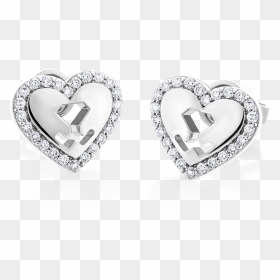 Earrings, HD Png Download - gold heart png