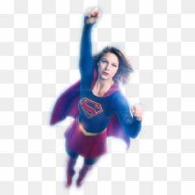 Action Supergirl Png Image Background - Supergirl Hd, Transparent Png - superman flying png