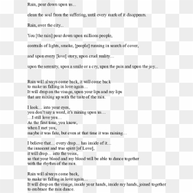 Document, HD Png Download - falling rain png