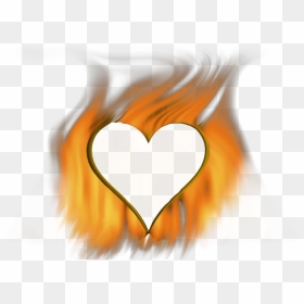 Hearts Clipart Fire - Transparent Fire Heart Clipart, HD Png Download - gold heart png
