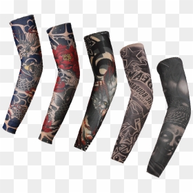 Ice Silk Sleeves Men And Women Sun Tattoo Tattoo Arm - Tattoo For Men Png, Transparent Png - sleeve tattoo png