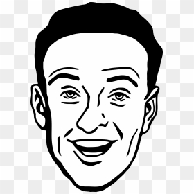 Drawn Portrait Of A Happy Man - Drawing Of Mans Smiling Face, HD Png Download - happy man png