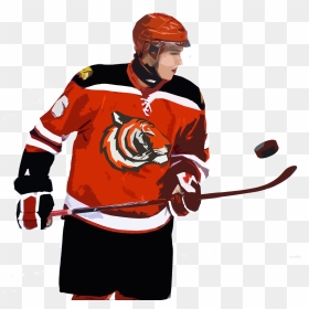 Ice Hockey Player Drawing, HD Png Download - hockey puck png