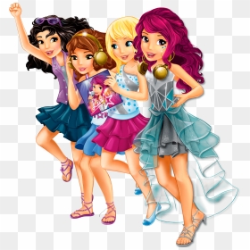 Party Slide1-girls - Friends Cartoon Images Girls, HD Png Download - party girl png