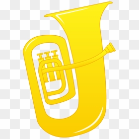 Tuba Clip Art Design Free - Yellow Tuba Clipart, HD Png Download - tuba png
