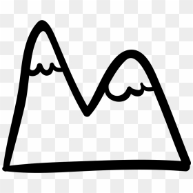 Mountains Hand Drawn Outline - Hand Drawn Mountain, HD Png Download - mountain outline png