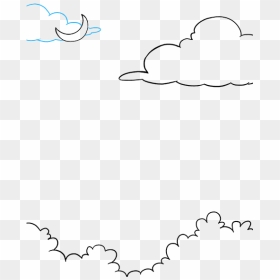 How To Draw Night Sky - Simple Night Sky Easy Drawing, HD Png Download - starry sky png