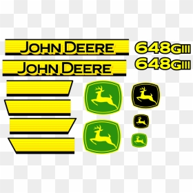 Deere 648g Iii Decal Set - John Deere 1010 Sticker, HD Png Download - john deere logo png