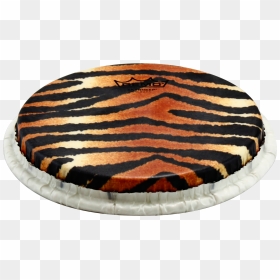 Remo Tucked Skyndeep Bongo Drumhead-tiger Stripe Graphic, - Toilet Seat, HD Png Download - tiger stripes png