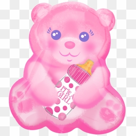 It"s A Girl Bear Foil Balloon - Orsetto Bimba, HD Png Download - it's a girl png