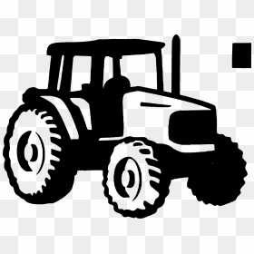 Free Tractor Clipart Black And White - Tractor Clipart, HD Png Download - john deere logo png