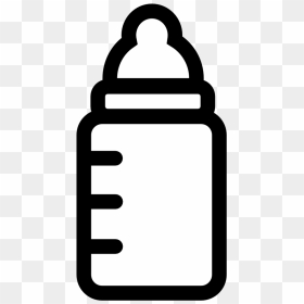 Baby Rattle Baby Bottle Clipart Black And White Free - Black And White Baby Bottle Clip Art, HD Png Download - black baby png