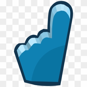 Penguin Cup 2014 Emoticons Blue Foam Finger - Emoticon, HD Png Download - foam finger png
