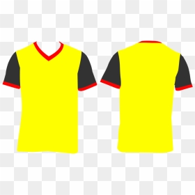 Sports Uniform,yellow,active Shirt - Mockup Camiseta Gola V, HD Png Download - blank black t shirt png