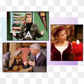 Anderson Cooper Henry Winkler And Amy Sedaris - Collage, HD Png Download - sesame street png