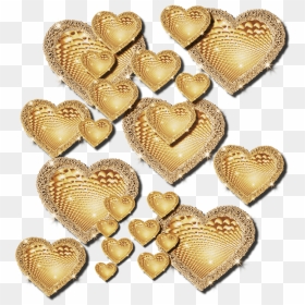 Transparent Gold Heart Png - Gold Heart Images Transparent, Png Download - gold heart png