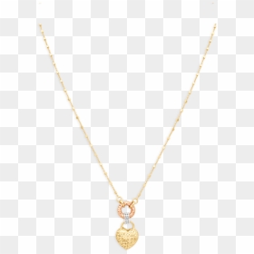 Heart Locket Necklace, Tricolor Gold - Necklace, HD Png Download - gold heart png