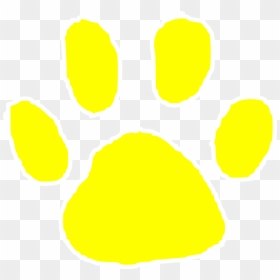 Black And Yellow Paw Print, HD Png Download - tiger paw png