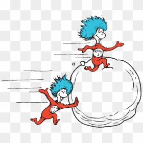 Thing 1 And Thing 2 Cut Outs Clipart , Png Download - Dr Seuss Thing 1 5 Cartoon, Transparent Png - thing 1 and thing 2 png