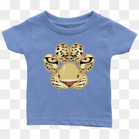White Tiger Paw Face Baby Infant T Shirt For Baby Boy - Cheetah, HD Png Download - tiger paw png