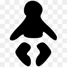 Clip Art Black & White, HD Png Download - black baby png