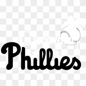 Clearwater Phillies Logo Black And White - Calligraphy, HD Png Download - phillies logo png