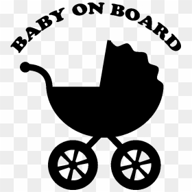 Silhouette Baby Png Download - Baby Carriage, Transparent Png - black baby png