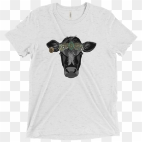 Cow Head Bandana T Shirt Graphic Tee - Wolf Alice T Shirt, HD Png Download - cow head png