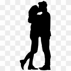 Kissing Silhouette, HD Png Download - couple silhouette png