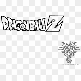 Dragon Ball Z Logo Black And White, HD Png Download - dragon ball logo png