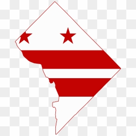 Flag Map Of Washington Dc - Washington Dc Flag Map, HD Png Download - washington state outline png