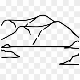 Hills And Mountains - Hill Clipart Black And White, HD Png Download - mountain outline png