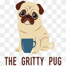 Pugs Coffee, HD Png Download - pug face png