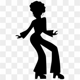 Black Girl Dancing Png - Disco Girl Silhouette, Transparent Png - party girl png