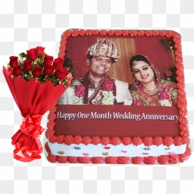 Happy 1st Wedding Anniversary Cake , Png Download - Cake Happy Marriage Anniversary, Transparent Png - wedding anniversary photo frames png