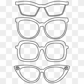 Coloring Worm Book Child Drawing Glasses - Printable Sunglasses Coloring Pages, HD Png Download - spectacles vector png